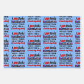 私はTouch私の本好きユーモア ラッピングペーパーシート (正面)