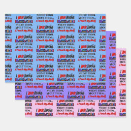 私はTouch私の本好きユーモア ラッピングペーパーシート