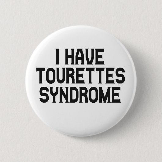 私はTouretes症候群の認識度月のギフトを持っている 缶バッジ (正面)