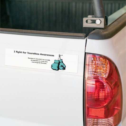 私はTourettesの認識度のために戦います バンパーステッカー (トラック上)