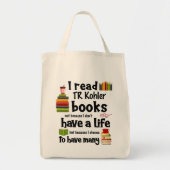 私はTRコーラー読ブックを数多く生きる トートバッグ (正面)