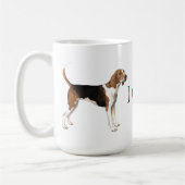 私はTreeingの私の歩行者を愛します コーヒーマグカップ (左)