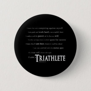 私はTriathleteです 缶バッジ