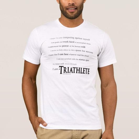 私はTriathleteです Tシャツ (正面)