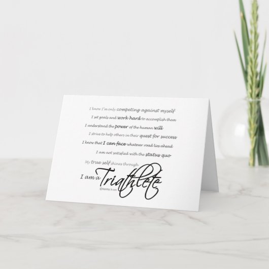 私はTriathlete -原稿です カード (正面)