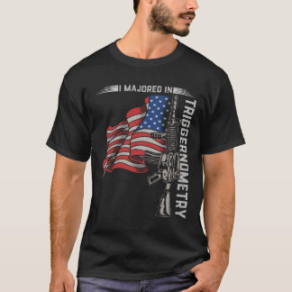 私はTriggernometry Gun American Flag -Priで専攻 Tシャツ
