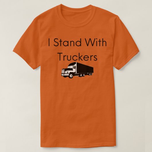 私はTruckersシャツClassicCopyと一緒に立つ Tシャツ (デザイン正面)