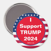 私はTRUMP 2024愛国磁石をサポート マグネット (正面/裏面)