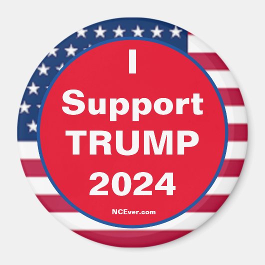 私はTRUMP 2024愛国磁石をサポート マグネット (正面)