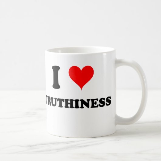 私はTruthinessを愛します コーヒーマグカップ (右)