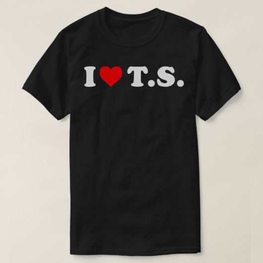 私はTSが大好きハート Tシャツ (デザイン正面)