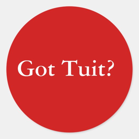 私はTuitを得ました ラウンドシール (正面)