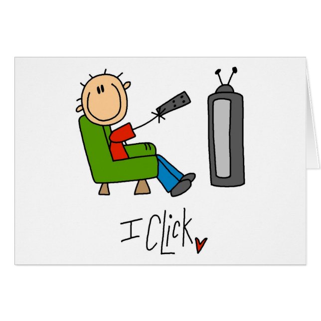 私はTVの常習者のTシャツおよびギフトをクリック (正面横)