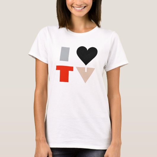 私はTVを愛します Tシャツ (正面)