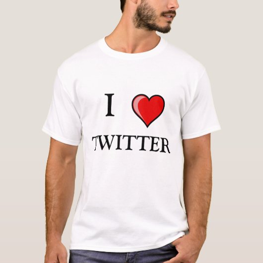 私はTWITTERが大好きです Tシャツ (正面)