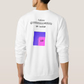 私はtwitterをですもう芸術考えません スウェットシャツ (裏面)