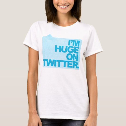 私はTwitter -レディースティーで巨大です Tシャツ (正面)