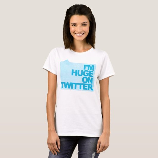 私はTwitter -レディースティーで巨大です Tシャツ (正面フル)