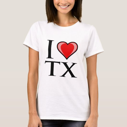 私はTX -テキサス州--を愛します Tシャツ (正面)