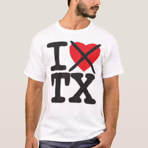 私はTX -テキサス州--を憎みます Tシャツ
