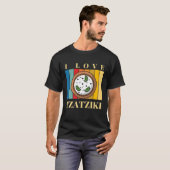 私はtzatzikiギリシャ料理が大好きだ tシャツ (正面フル)
