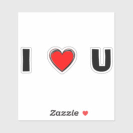 私はUが大好き"ハートアート" シール