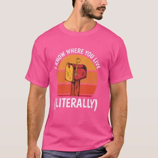 私はUのライブ郵便局郵便局Humoを知っている Tシャツ (正面)