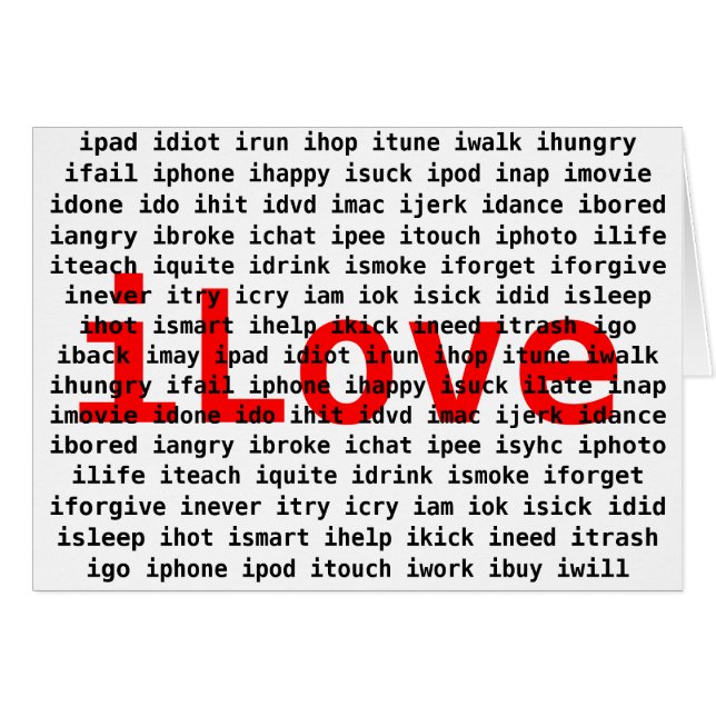 私はUの文字デザインなカードを愛します (正面横)