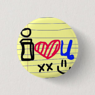 私はuの落書きを愛します 缶バッジ