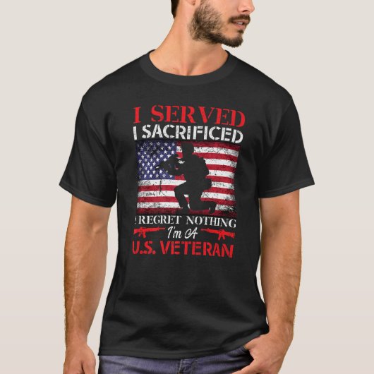 私はUの退役軍人Usa国旗の退職したヴィンテージ Tシャツ (正面)