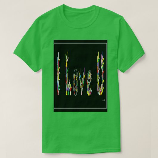 私はUを愛している Tシャツ (デザイン正面)