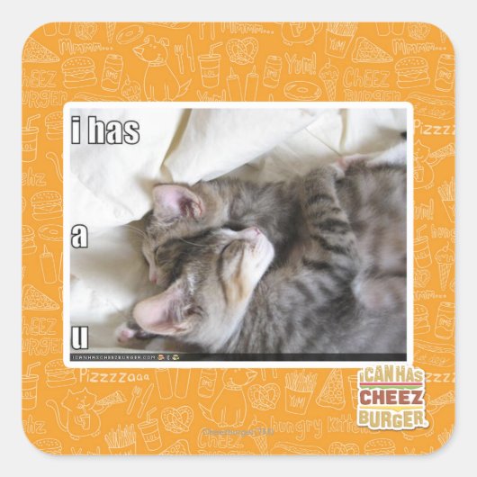 私はuを持っている スクエアシール (正面)