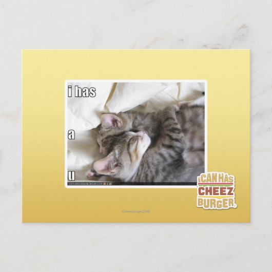 私はuを持っている ポストカード (正面)