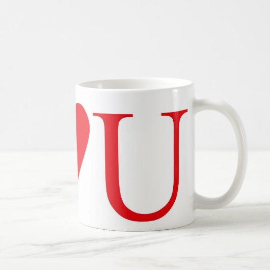 私はUをLOVE コーヒーマグカップ (右)