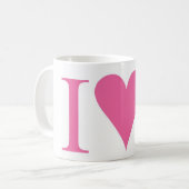 私はUをLOVE コーヒーマグカップ (正面左)