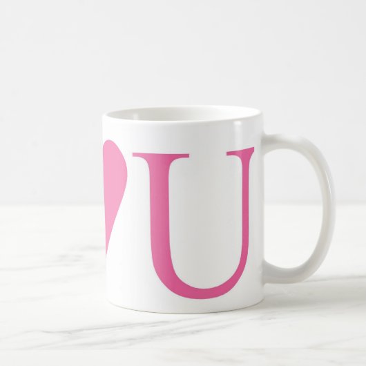私はUをLOVE コーヒーマグカップ (右)