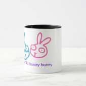 私はU Hunnyのバニーのマグを愛します マグカップ (中央)