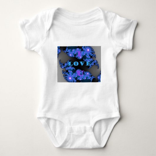 私はU.pngが大好き ベビーボディスーツ (正面)