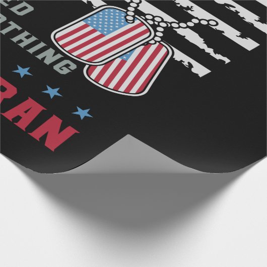 私はU.sの退役軍人だ私はNを後悔して犠牲を与えた ラッピングペーパー (角)