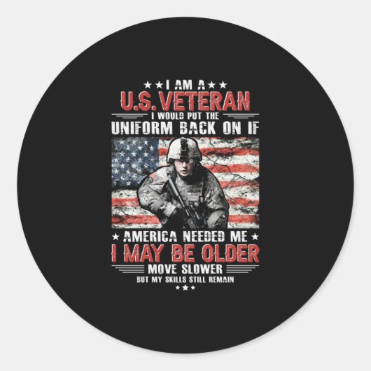 私はU.Sの退役軍人である私はMによって遅く移動する可能性がある ラウンドシール (正面)