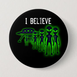 私はUFOおよびエイリアンをボタン信じます 缶バッジ