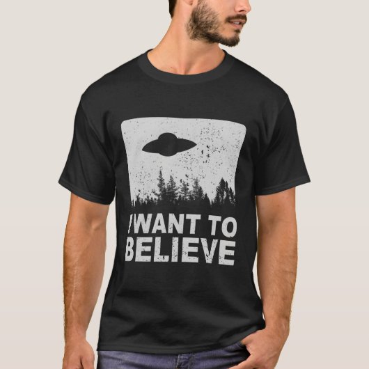 私はUfoエリア51信じロスウェルをエイリアンしたい Tシャツ (正面)