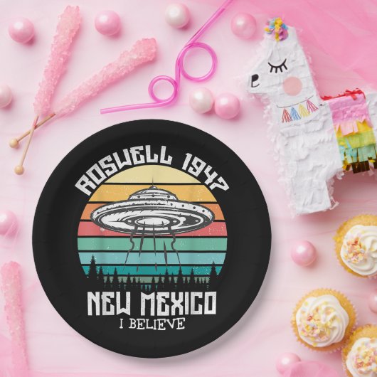 私はUFOエリア51信じロズウェル新エイリアンしたい ペーパープレート (パーティー)