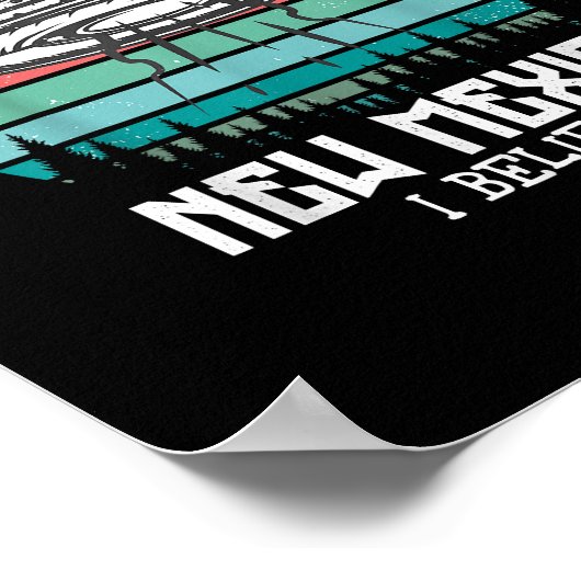 私はUFOエリア51信じロズウェル新エイリアンしたい ポスター (角)