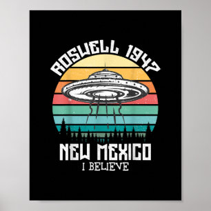 私はUFOエリア51信じロズウェル新エイリアンしたい ポスター