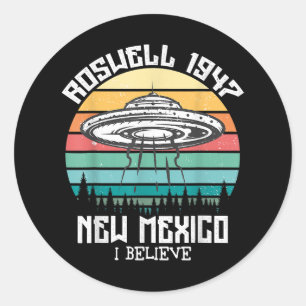 私はUFOエリア51信じロズウェル新エイリアンしたい ラウンドシール