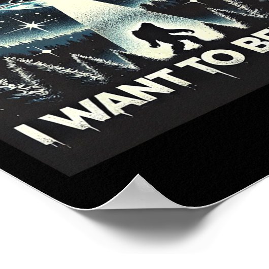 私はUfoビグフット信じおもしろいサンタクリスマしたい ポスター (角)