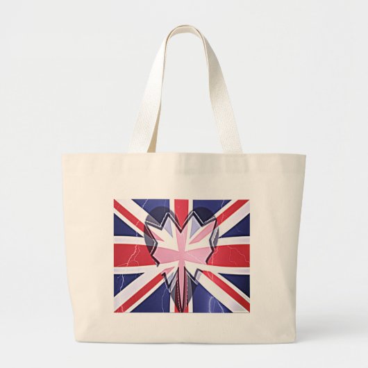私はUKを愛しています ラージトートバッグ (正面)