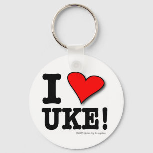 私はUKEデザイナーを愛しますKeychain キーホルダー