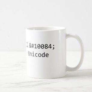 私はUnicodeのマグを愛します コーヒーマグカップ